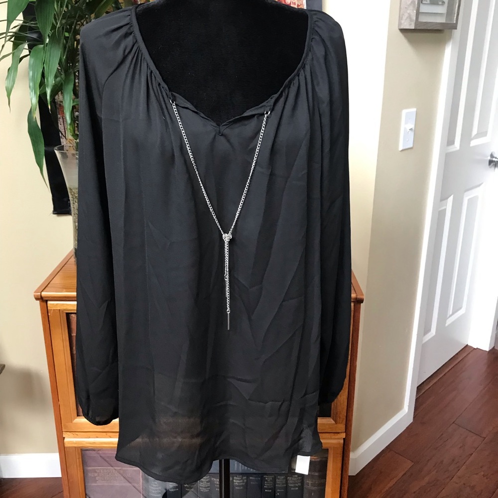 Sheer Black Blouse